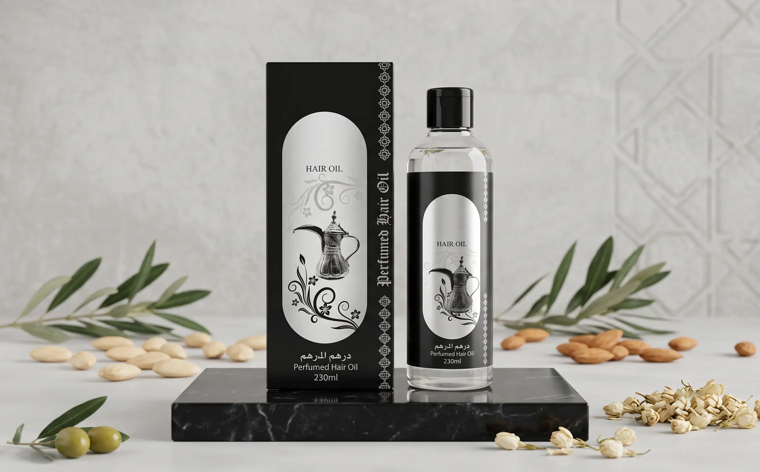 Round Bottle Hair Oil