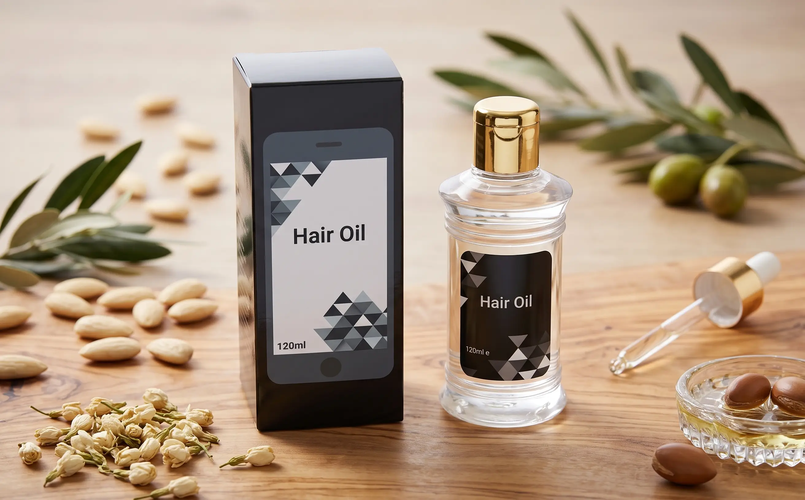 Curve Bottle Hair Oil